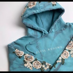 Civil Regime Marble Wash Hoodie in Arctic Bloom